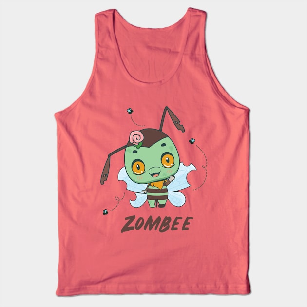 Zombee pun design Tank Top by GazingNeko